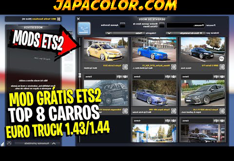 Pack de 8 Carros Top Mods Ets2 1.44