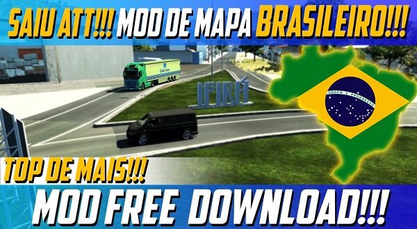 Mapa Brasileiro com muitas Cidades Mod Ets2 1.47