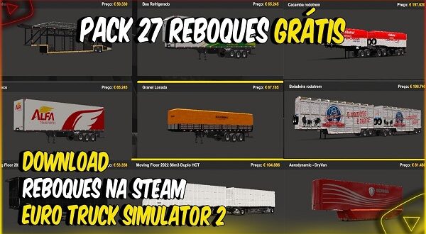 Pack de 27 Reboques Mod    Ets2 1.47