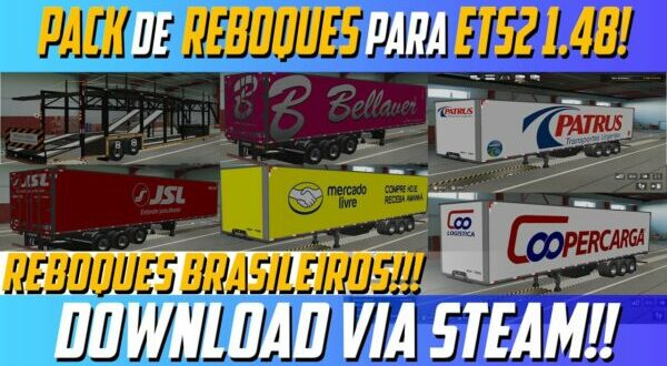 Pack de Reboques Mod Ets2 1.48