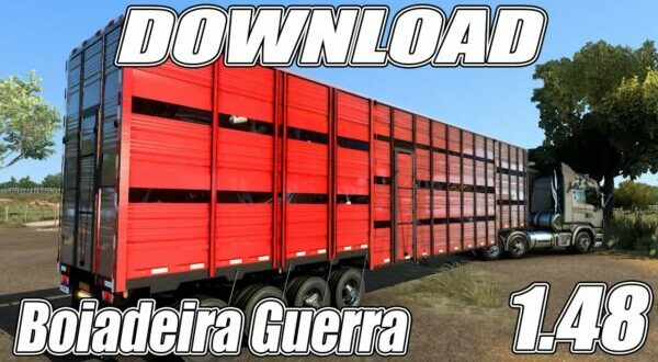 Reboque Boiadeira Guerra Mod Ets2 1.48