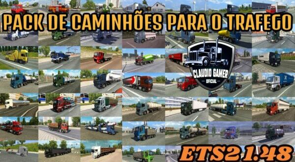 Pack de Caminhões Para O Trafego Mod Ets2 1.48