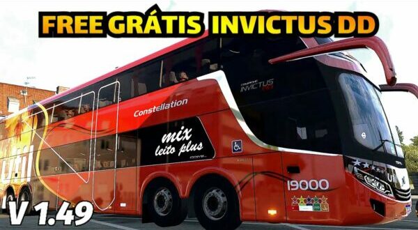 Ônibus Comil Invictus 1800 DD 8X2 VOLVO Mod Ets2 1.49