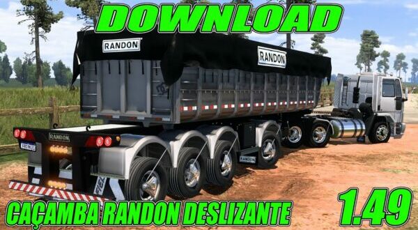 Reboque Caçamba deslizante Mod Ets2 1.49